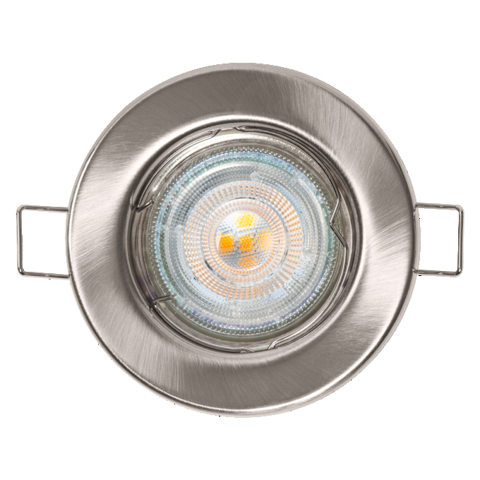 Spotlight Recess Set Incl. Osram LED 3x2.6W GU10 Brushed Nickel white, upright, alternat