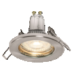 Spotlight Recess Set Incl. Osram LED 3x2.6W GU10 Brushed Nickel white, upright, sw. on (thumbnail)