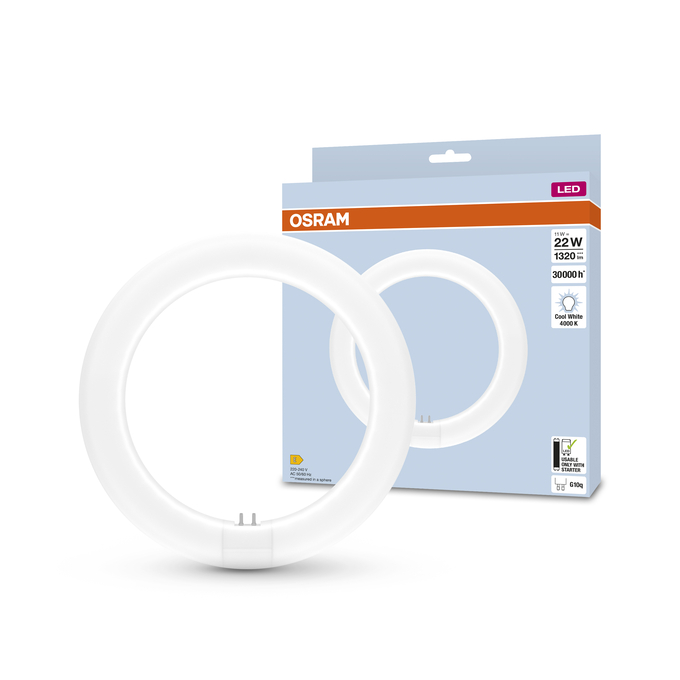 LED TUBE T9 C 22 EM 11W 840 G10q Scatto combinato = Scatto Product Beauty + immagine della confezione