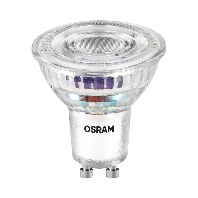 LED PAR16 50 36°  Energy efficiency class A 2W 827 GU10 white, upright, OSRAM logo