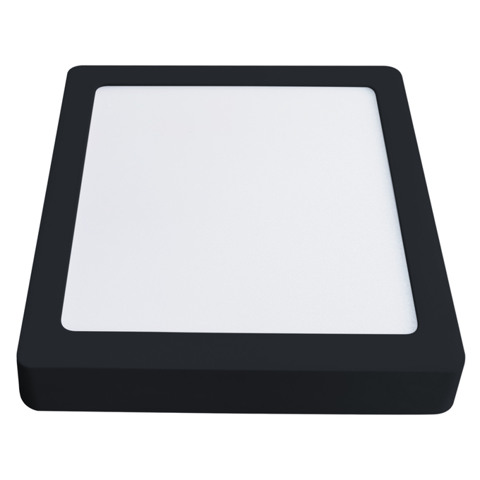 SLIM PLAFON SQ 12 W/3000K BK IP20