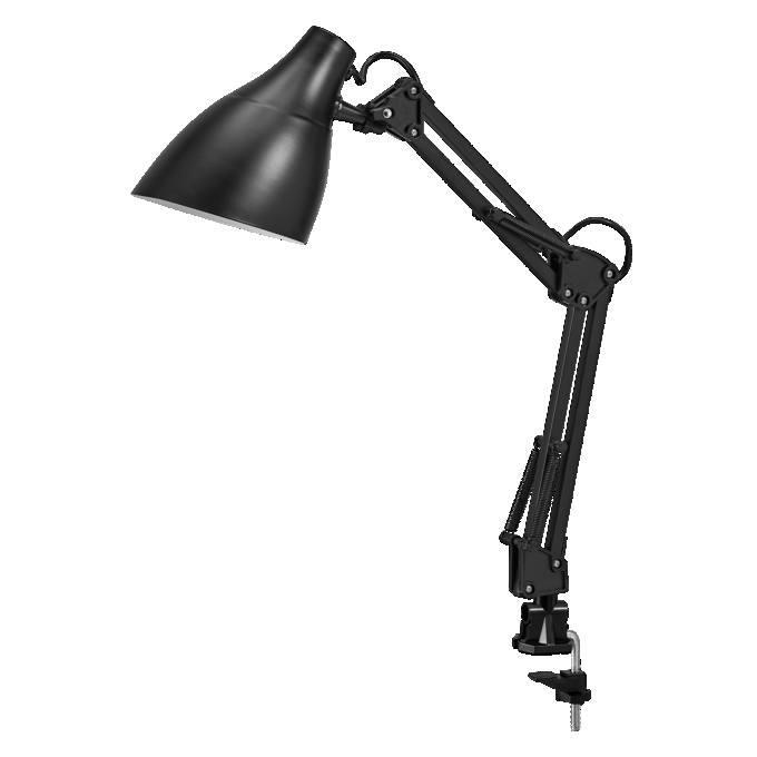 Office Line Desk Pear Clip E27 Black