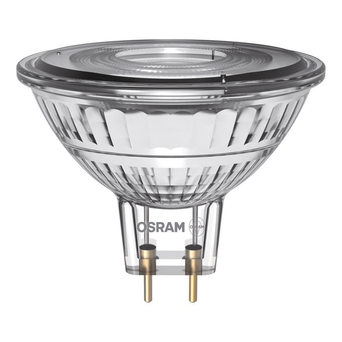 LED Star MR 16 20 36° 2W 827 GU5.3 white, upright, OSRAM logo