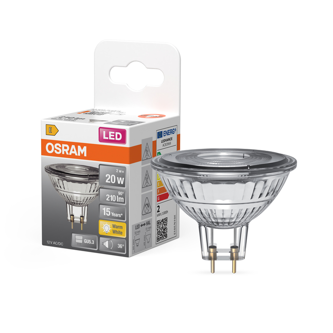 LED Star MR 16 20 36° 2W 827 GU5.3 Scatto combinato = Scatto Product Beauty + immagine della confezione