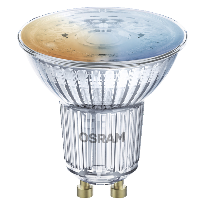 SMART+ MATTER Tunable White Spot PAR16 50 45° 4.7W GU10 Single Pack white, upright, OSRAM logo
