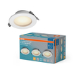 LED Downlight Set IP44 Dim Slim 97mm 4.5W Metal 830 White Scatto combinato = Scatto Product Beauty + immagine della confezione (thumbnail)