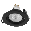 Spot Set Recess Twistlock GU10 Adjustable 2.6W 827 Black white, upright (thumbnail)
