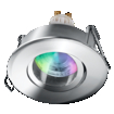 SMART+ MATTER LED Spot Recess GU10 IP65 Adjustable 4.7W RGBW Chrome white, upright, sw. on (thumbnail)