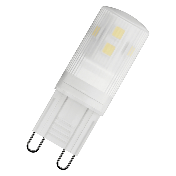 LED PIN 28 300° 2.6W 827 Frosted  G9 white, diagonal