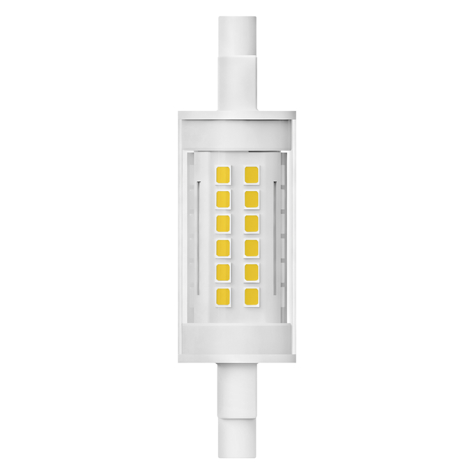 LED Slim Line 78 75 300° DIM P 9.5W 827 Clear R7s white, upright