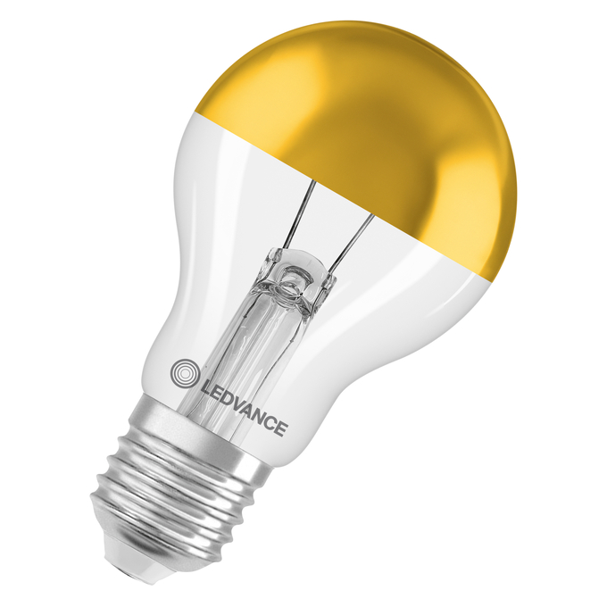 LED CLASSIC A 54 DIM COB P 7W 827 Mirror Gold E27