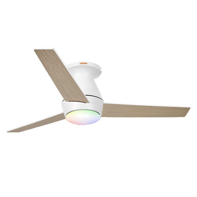 Ceiling Fan Nordes 1065mm 38W CCT RGB white, upright, sw. on