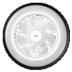 Ceiling Fan Murlan 490mm 43W CCT RGB white, upright, alternat (thumbnail)