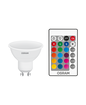 LED Superstar PAR16 25 120° RGBW Remote Control 2.9W 827 Frosted GU10 white, horizontal, OSRAM logo (thumbnail)