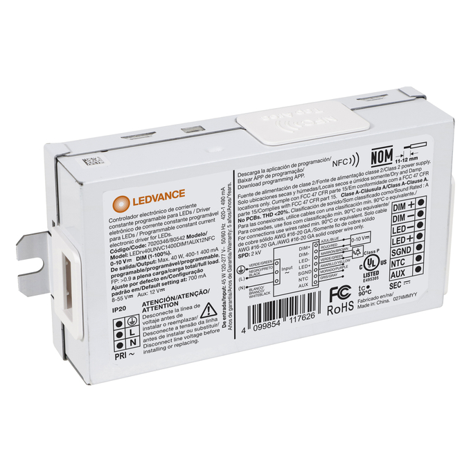 DRIVER CC TAPTRONIC 40W 400 - 1400mA 120-277V