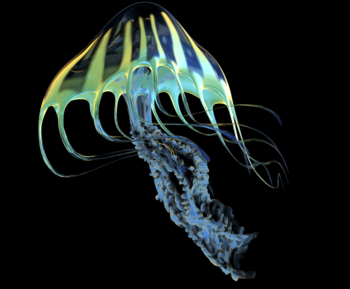 Eine biolumineszierende Qualle